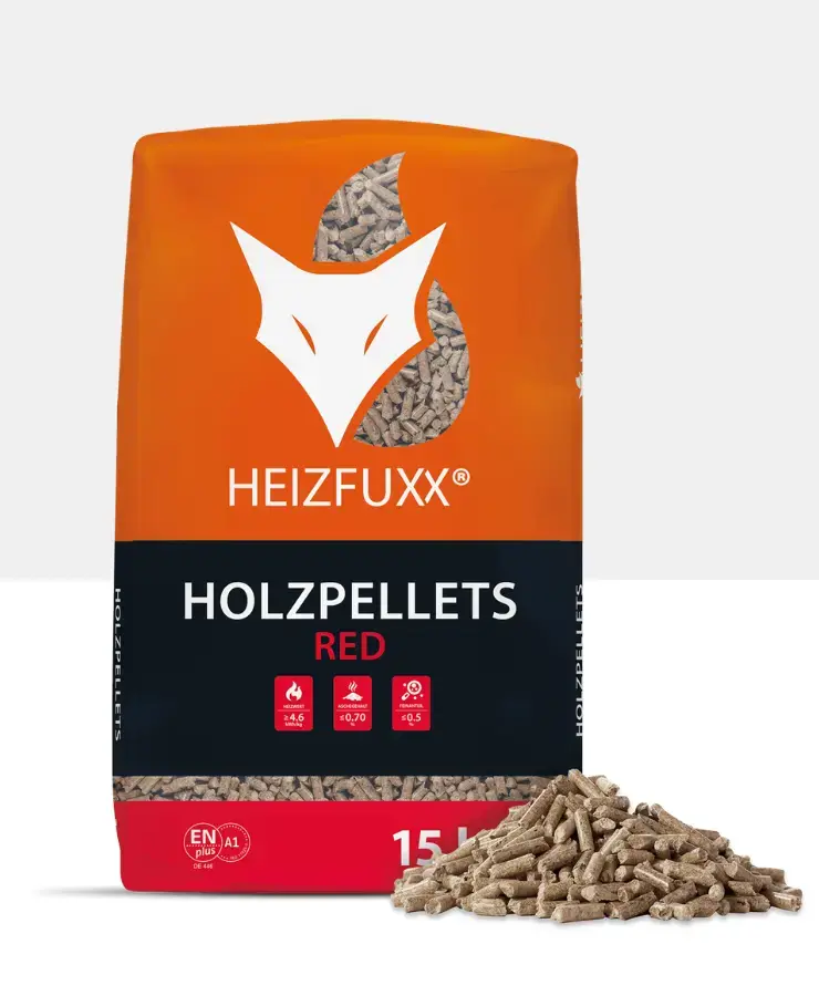 Pellet Heizfuxx Red ENplus A1 6 mm – Bancale 65 sacchi da 15 kg (975 kg)