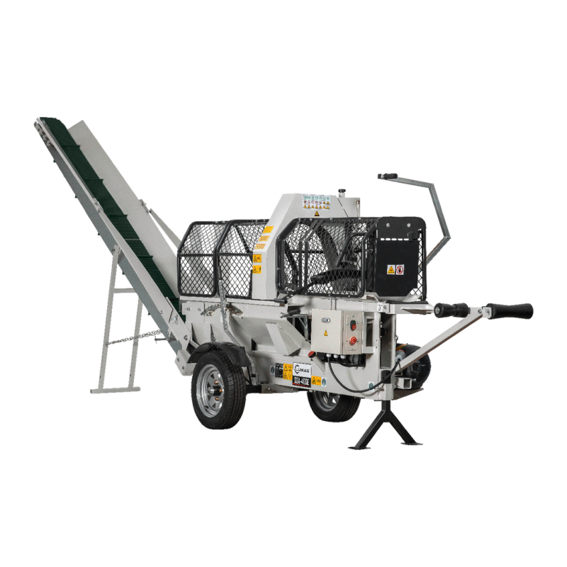LUMAG SSA400E – Macchina sega-spaccalegna elettrica con nastro trasportatore