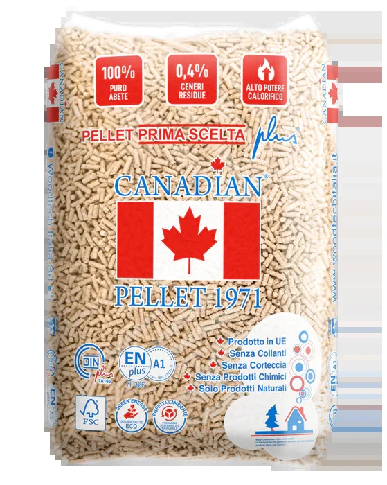 Pellet di abete Canadian ENplus A1 – Bancale 70 sacchi da 15 kg